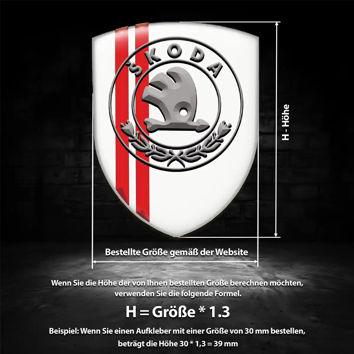 Skoda Wappen Emblem Aufkleber Auto Hohe Qualität