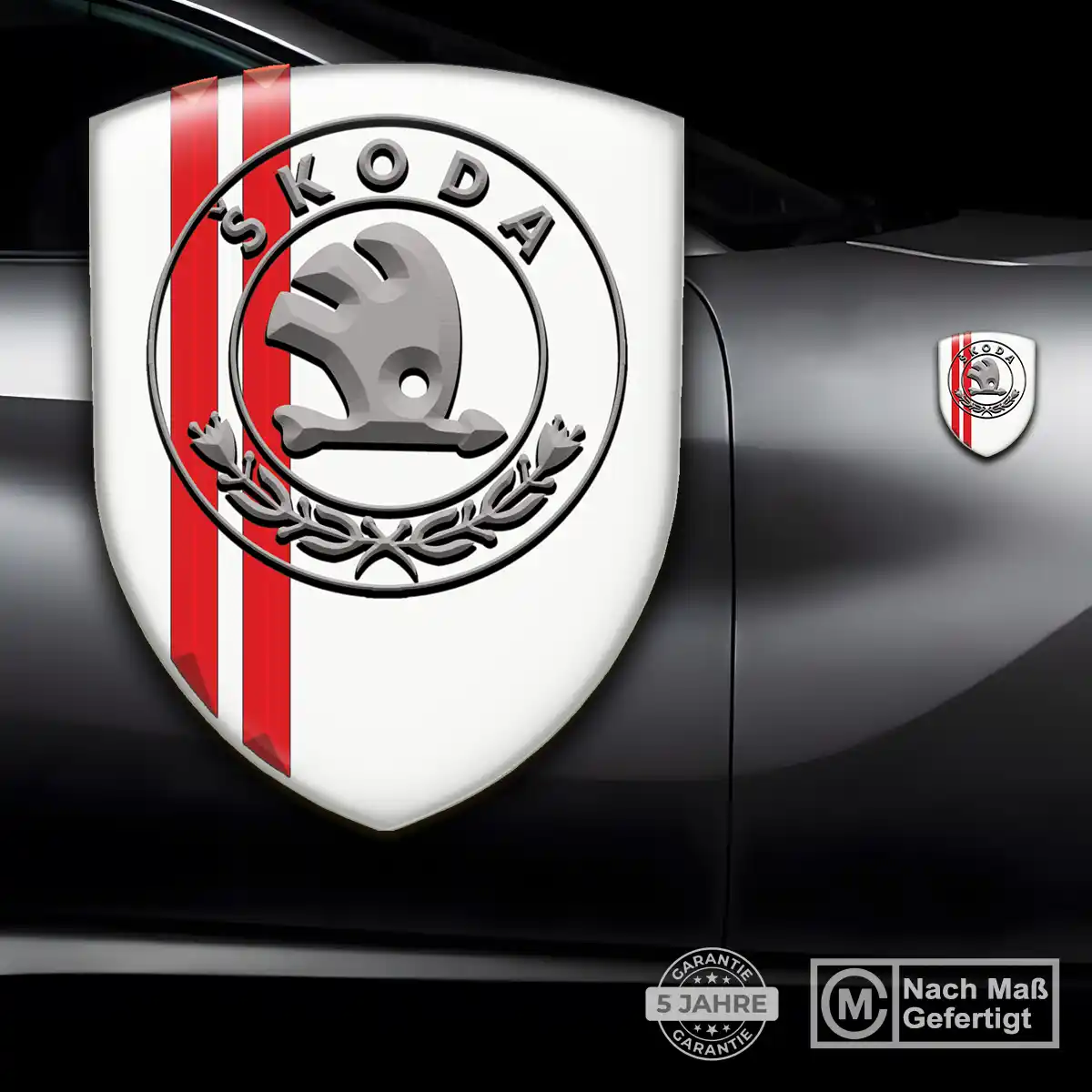 Skoda Wappen Emblem Aufkleber Auto Hohe Qualität