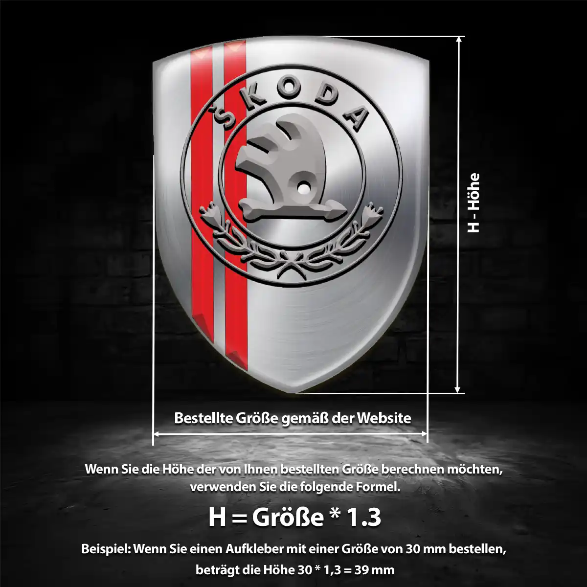 Skoda Wappen Emblem Aufkleber Stilvolles Design