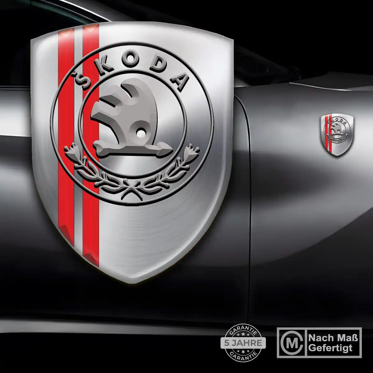 Skoda Wappen Emblem Aufkleber Stilvolles Design