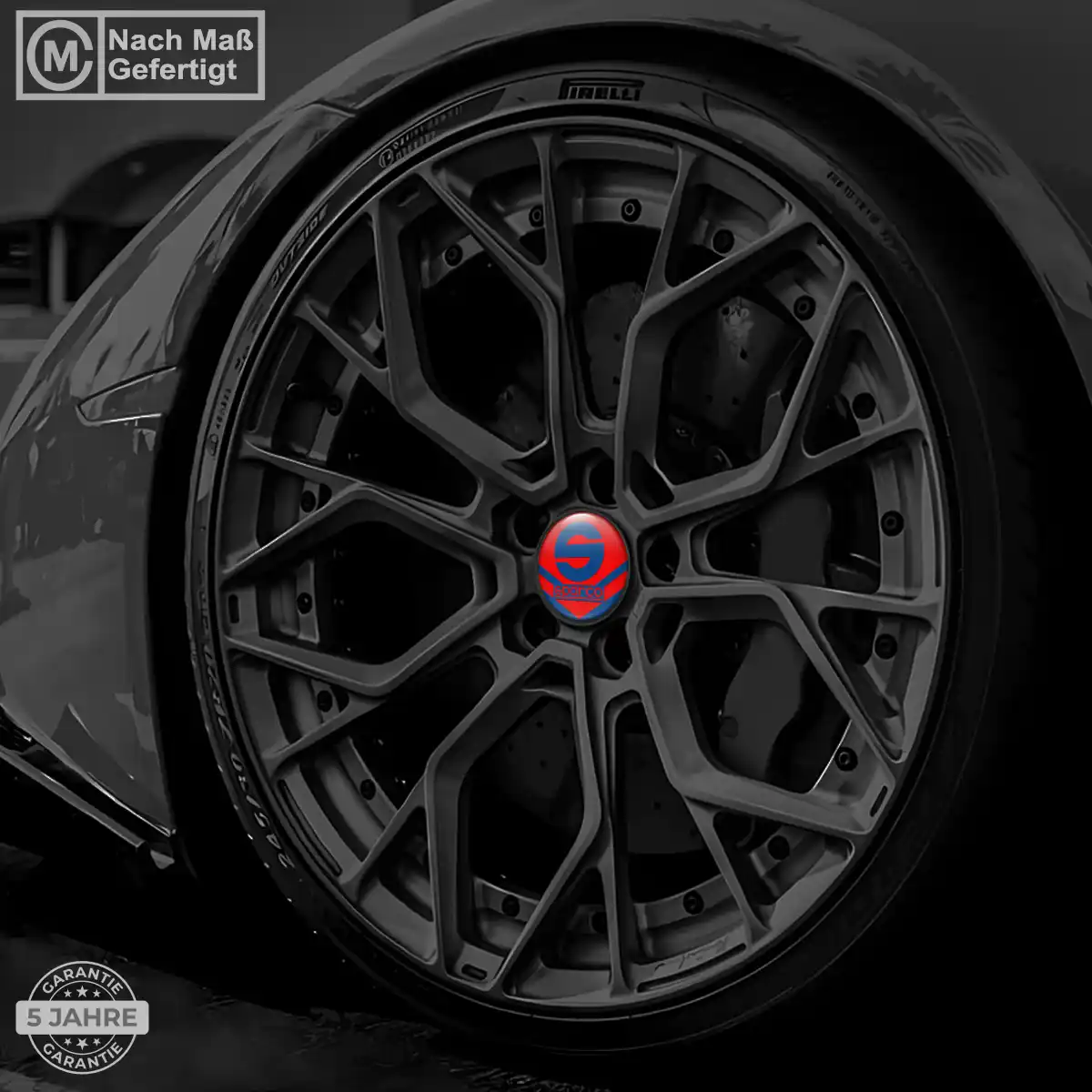 Sparco Aufkleber Felgenemblem Silikon Luxus-Edition