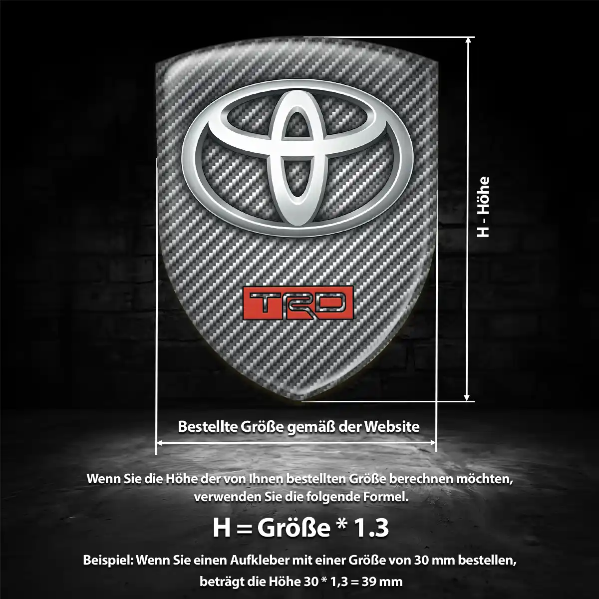 Toyota 3D Gel Aufkleber Emblem Stilvolles Design
