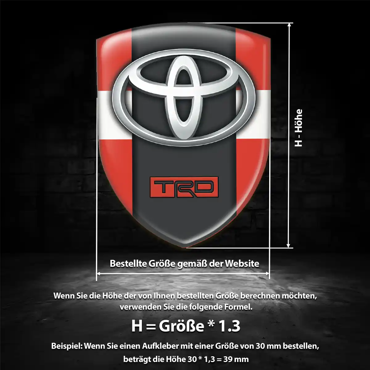 Toyota 3D Gel Aufkleber Embleme Auto Stilvolles Design