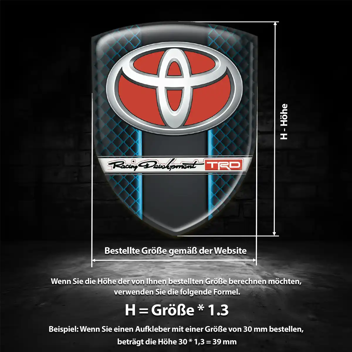 Toyota 3D Gel Aufkleber Embleme Stilvolles Design