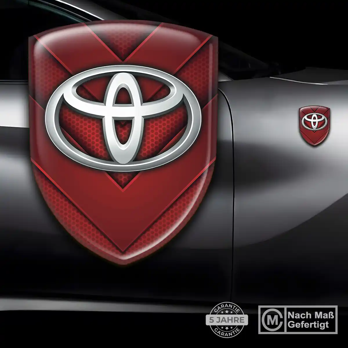Toyota 3D Gel Aufkleber Silikon Stilvolles Design
