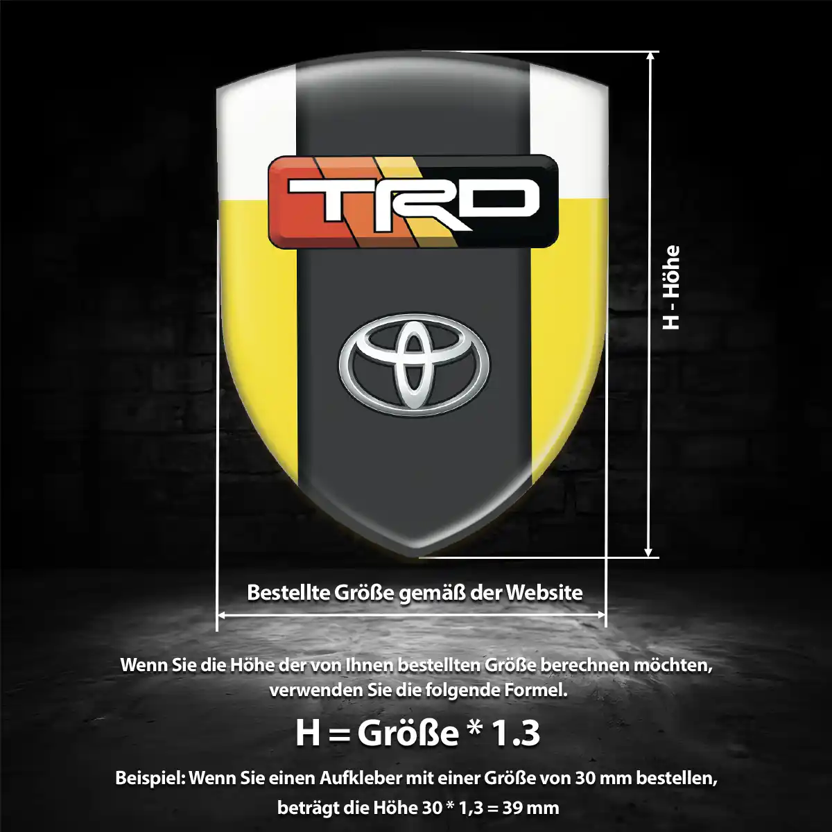 Toyota 3D Gel Aufkleber Wappen Auto Stilvolles Design