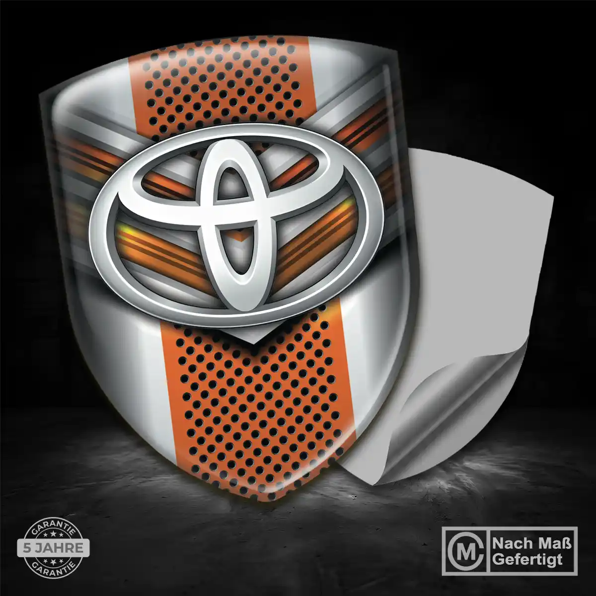 Toyota 3D Gel Aufkleber Wappen Stilvolles Design