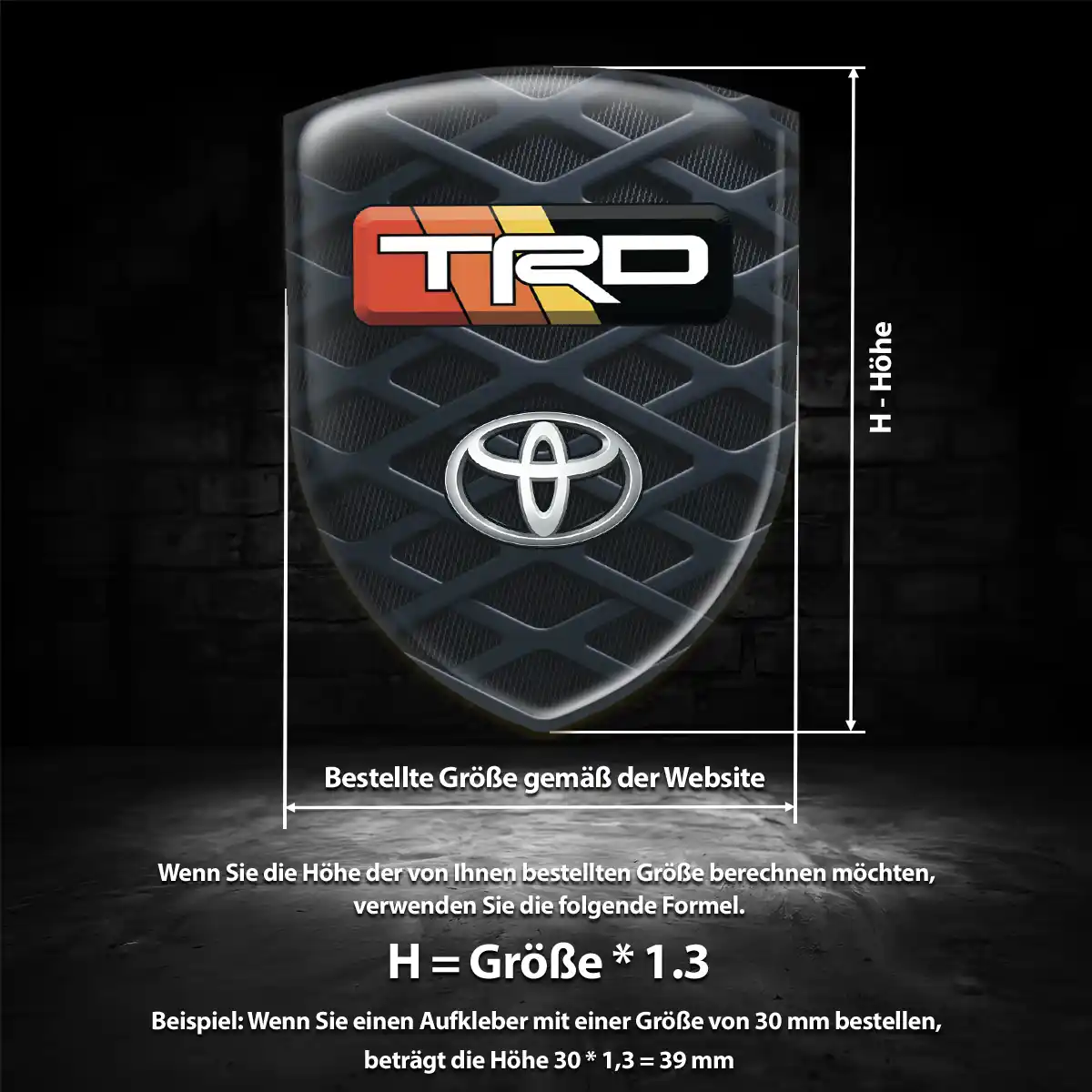 Toyota Aufkleber 3D Gel Emblem Auto Stilvolles Design
