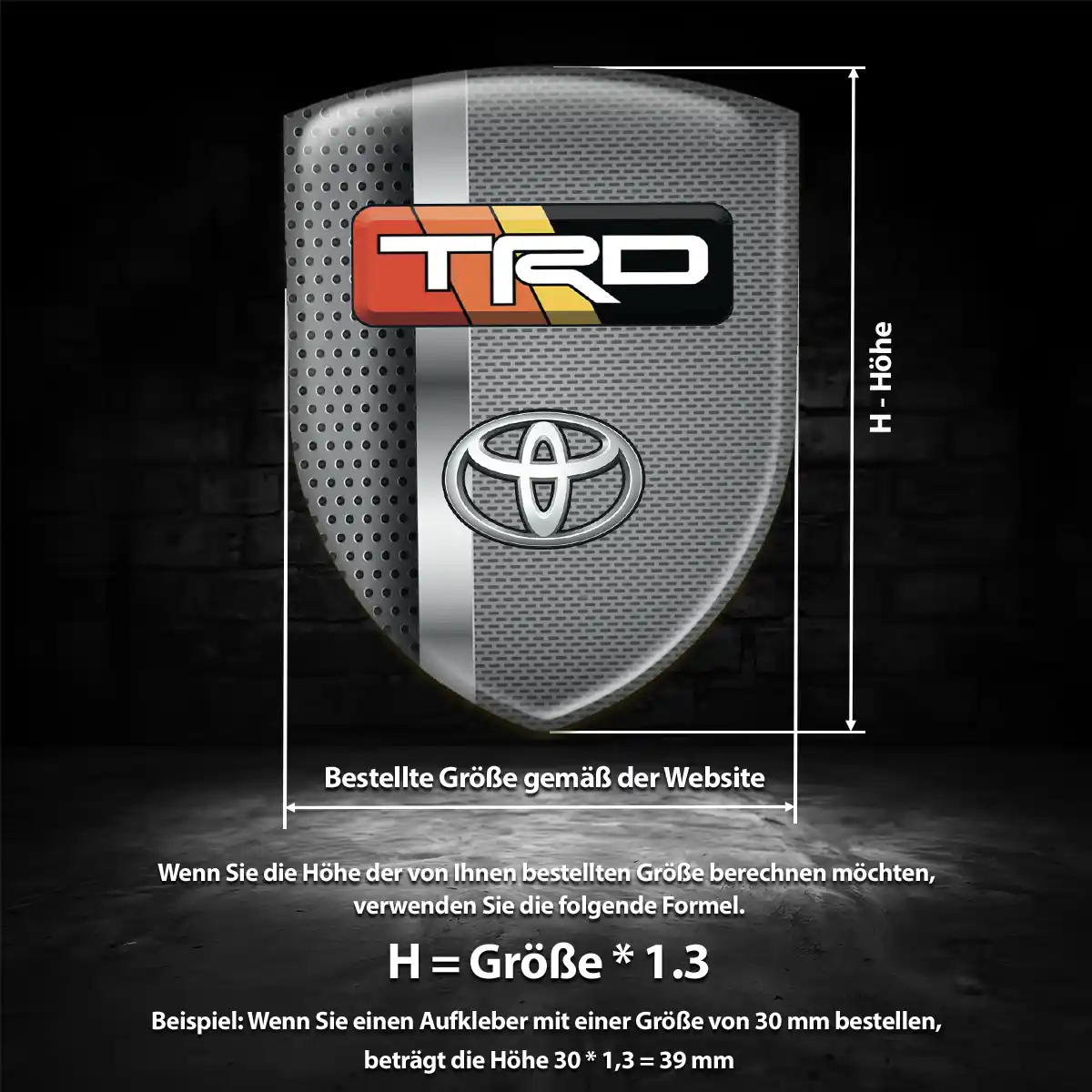 Toyota Aufkleber 3D Gel Silikon Auto Stilvolles Design