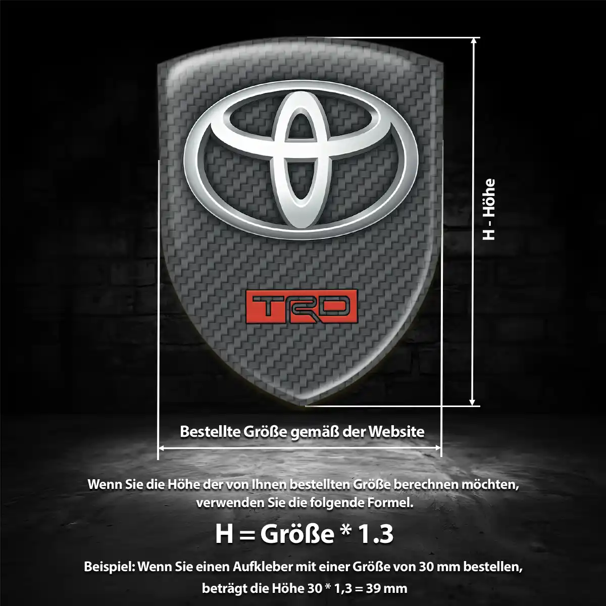 Toyota Aufkleber 3D Gel Wappen Auto Stilvolles Design