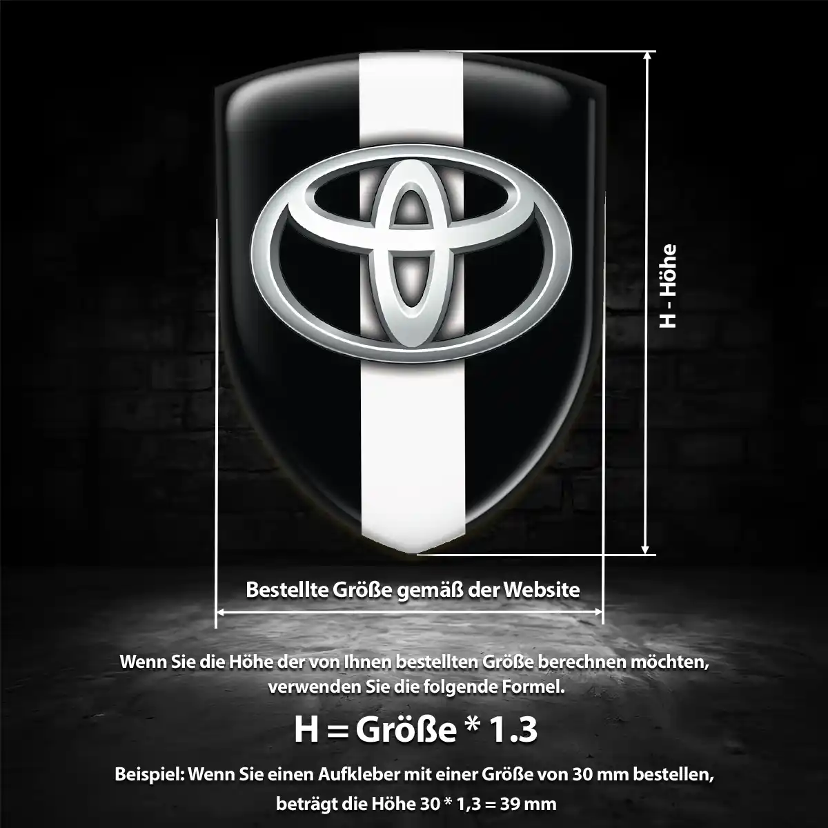Toyota Aufkleber Emblem Stilvolles Design