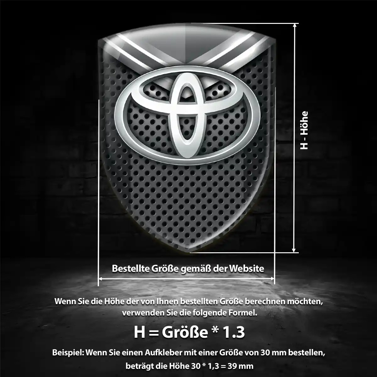 Toyota Aufkleber Emblem Wappen Auto Stilvolles Design