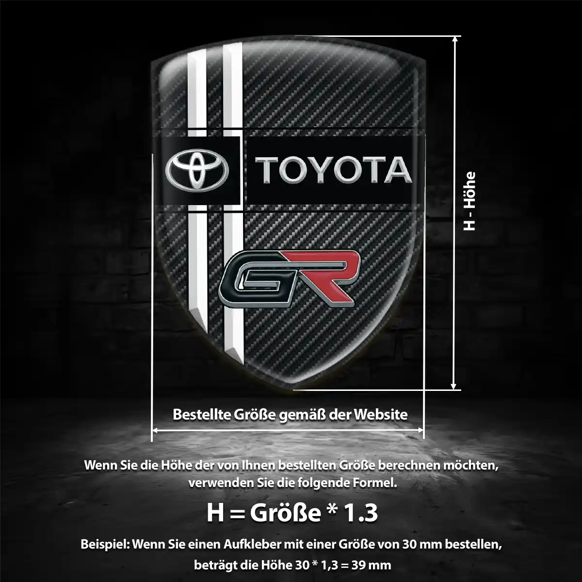 Toyota Aufkleber Silikon Embleme Auto Stilvolles Design