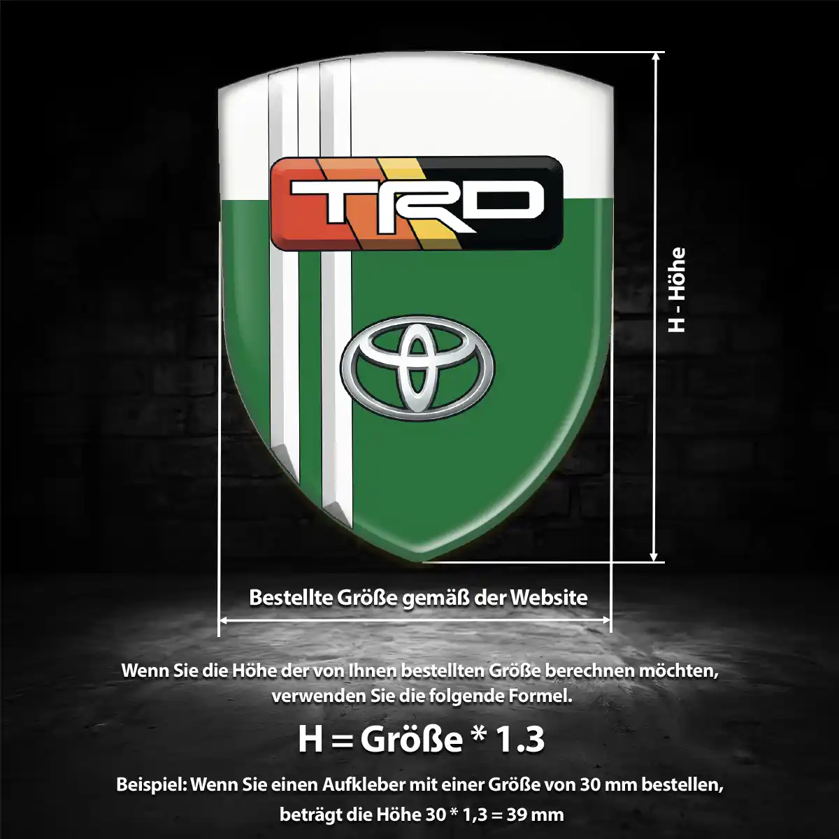 Toyota Aufkleber Wappen Emblem Stilvolles Design