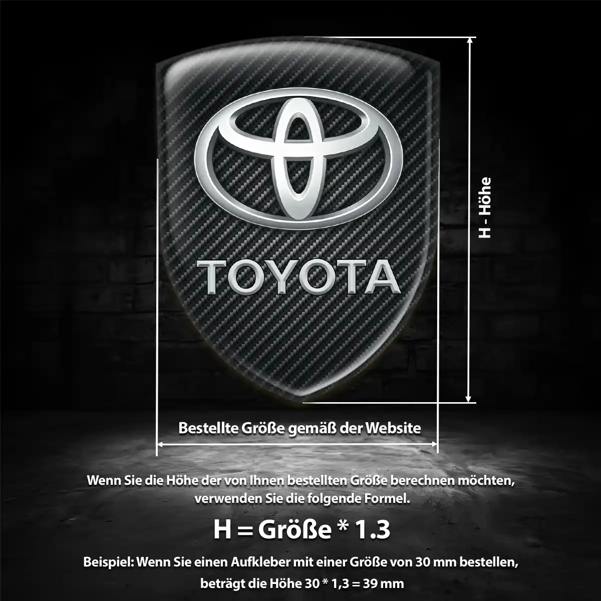Toyota Aufkleber Wappen Stilvolles Design