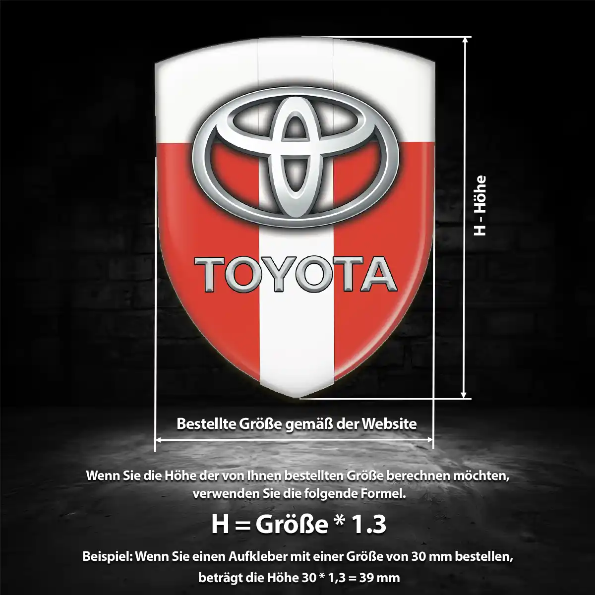Toyota Emblem Aufkleber Auto Stilvolles Design