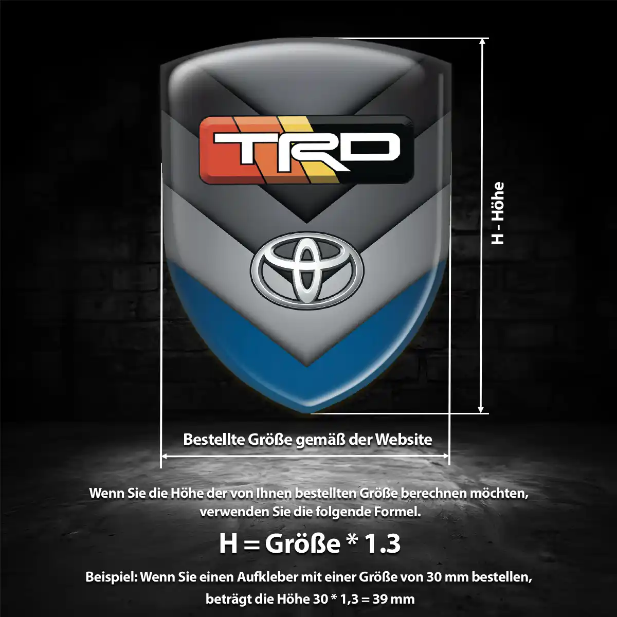 Toyota Emblem Aufkleber Wappen Auto Stilvolles Design