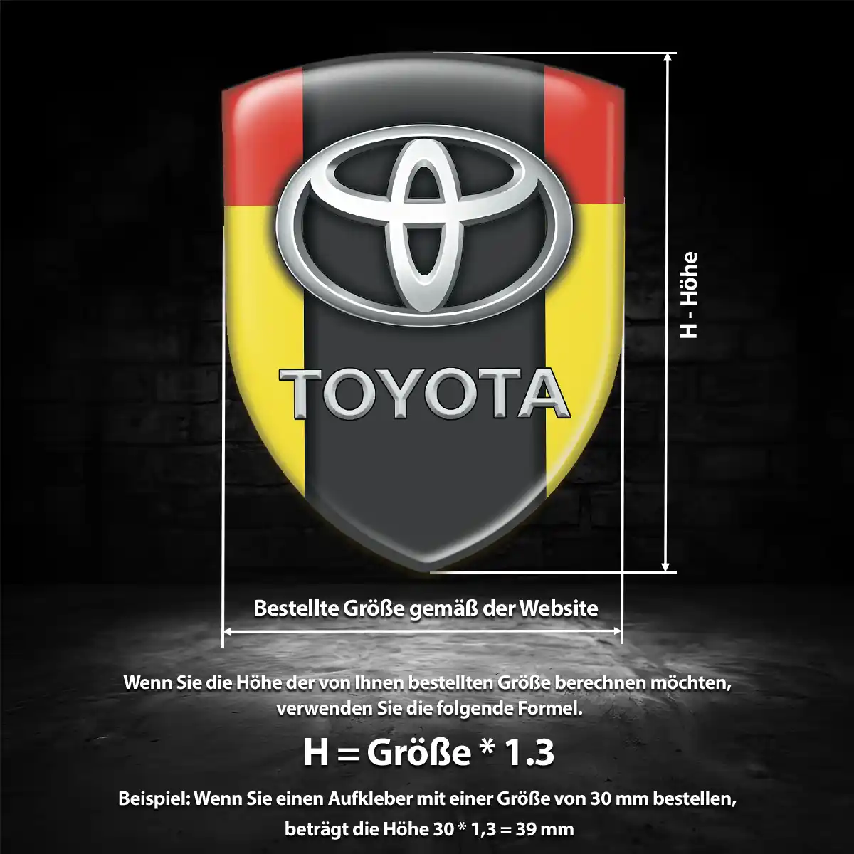 Toyota Emblem Aufkleber Wappen Stilvolles Design