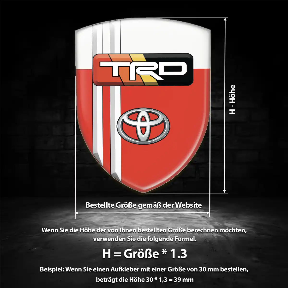 Toyota Emblem Wappen Aufkleber Stilvolles Design