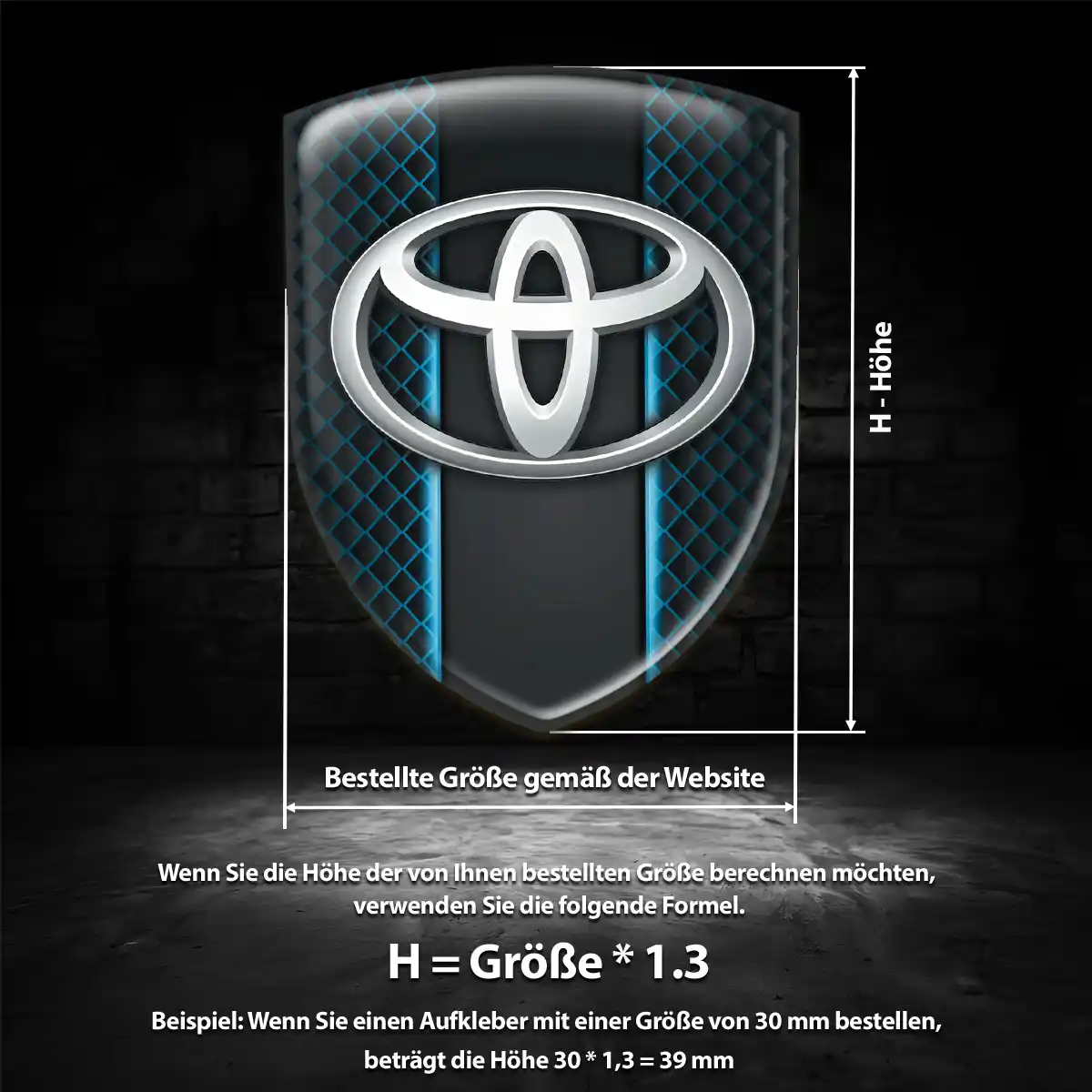 Toyota Embleme Silikon Aufkleber Stilvolles Design