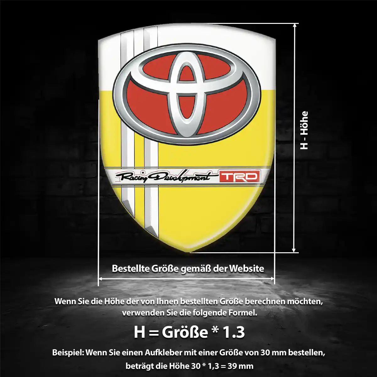 Toyota Silikon Aufkleber Stilvolles Design
