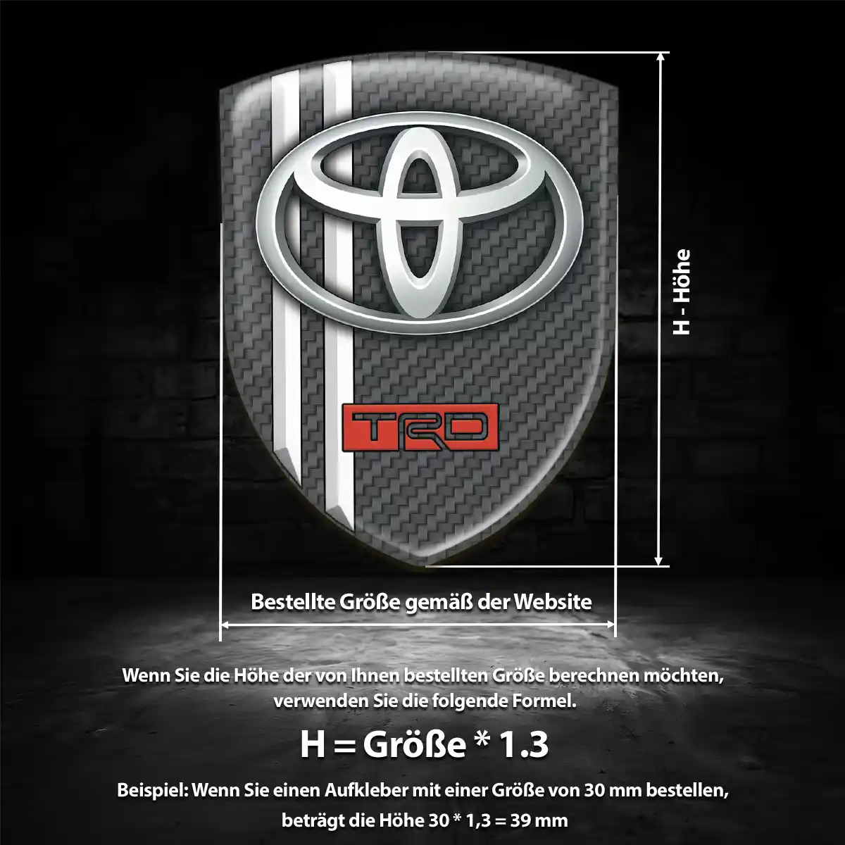 Toyota Silikon Aufkleber Wappen Stilvolles Design
