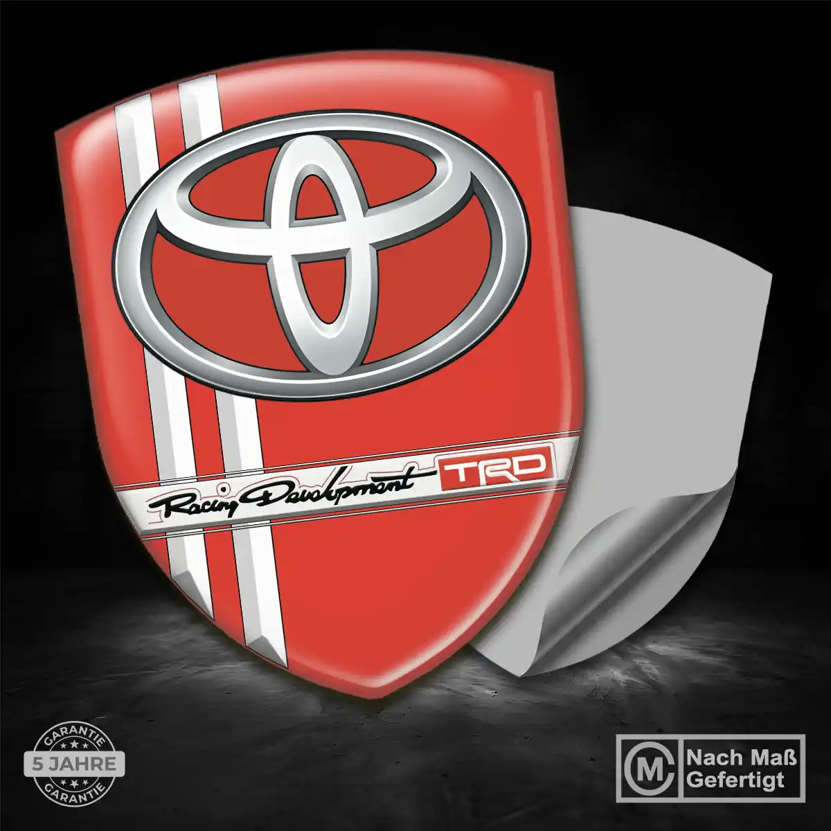 Toyota Wappen Aufkleber Emblem Stilvolles Design