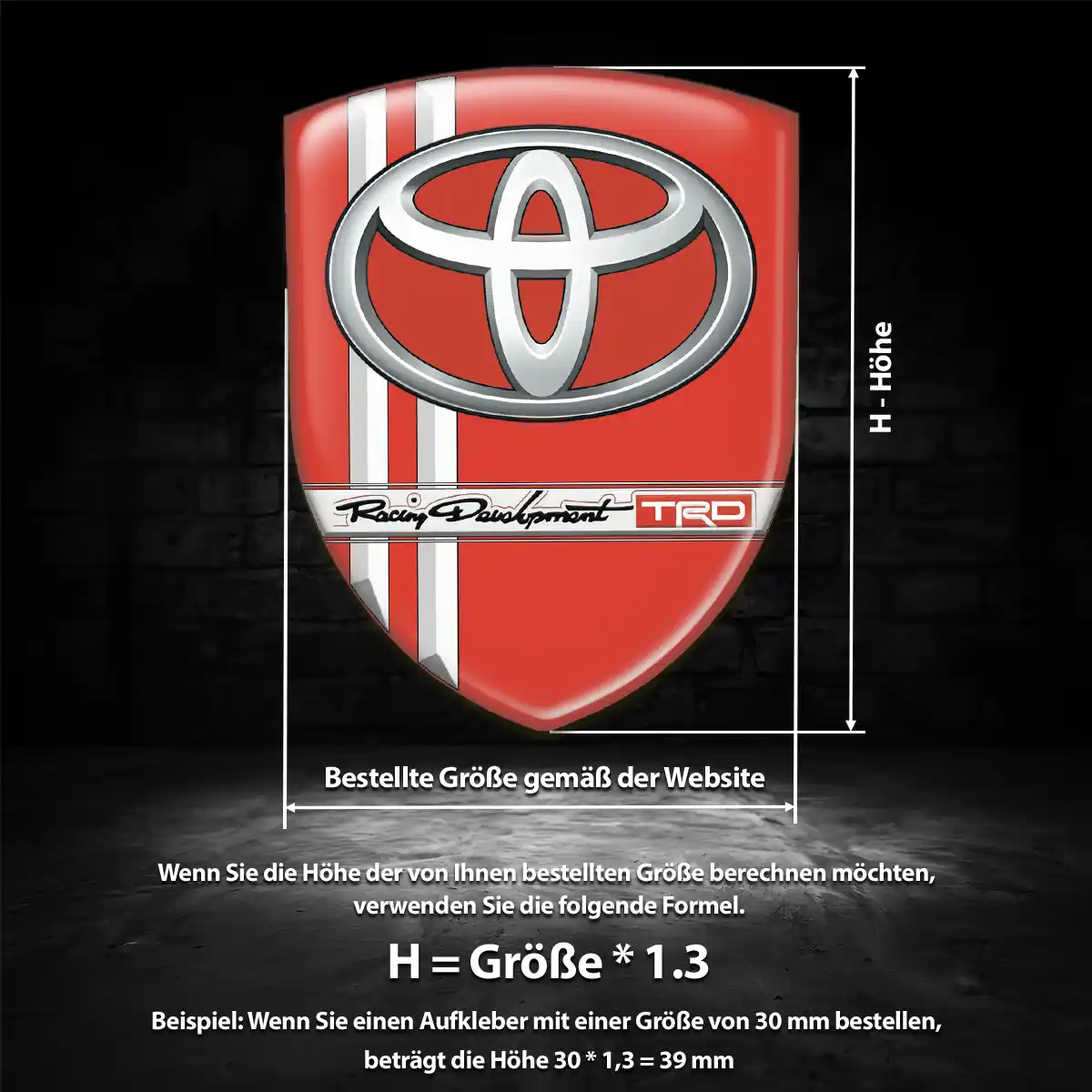 Toyota Wappen Aufkleber Emblem Stilvolles Design