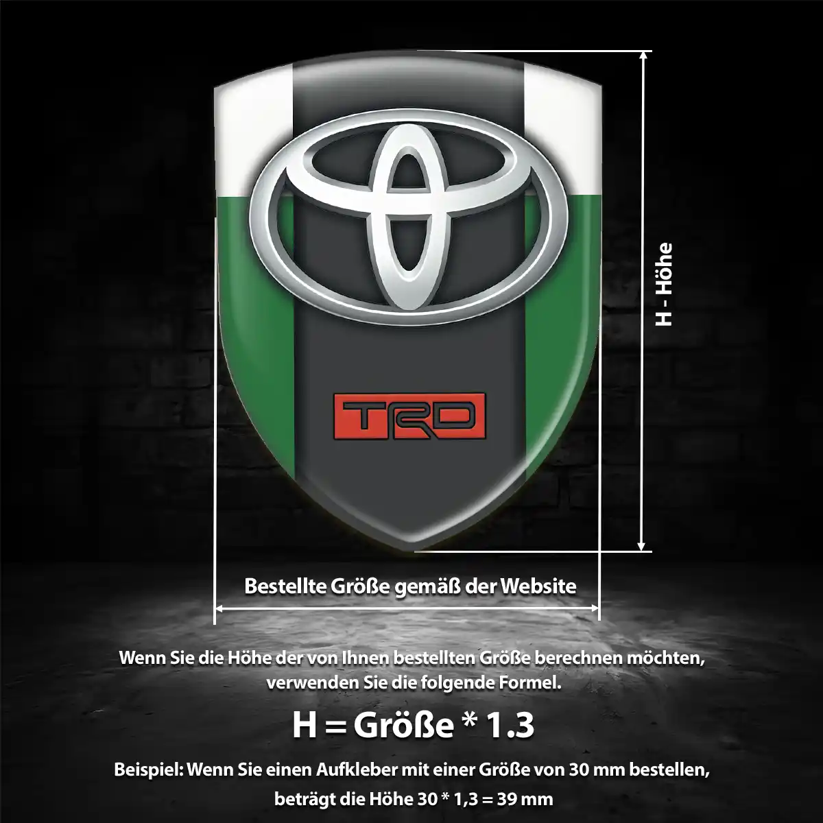 Toyota Wappen Emblem Aufkleber Stilvolles Design