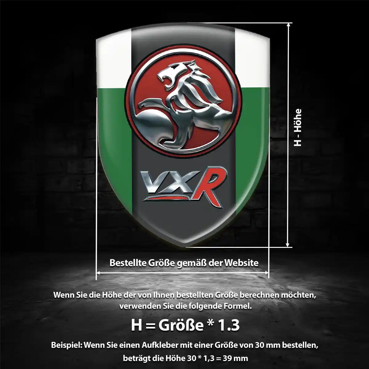 Vauxhall 3D Gel Aufkleber Ausdrucksstarkes Design