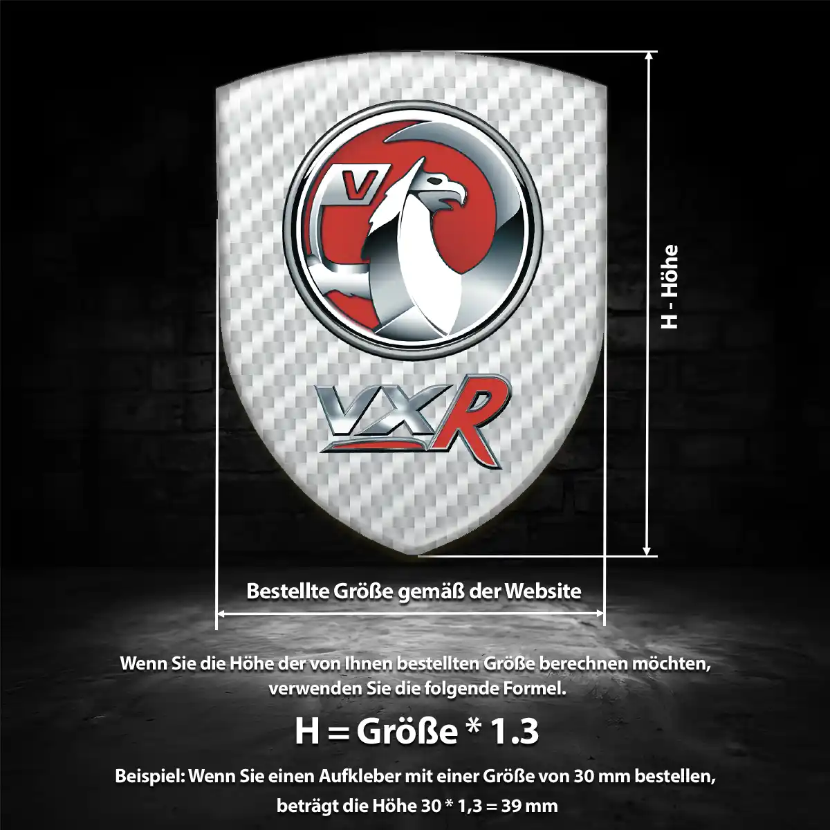 Vauxhall 3D Gel Aufkleber Auto Exterieurdesign