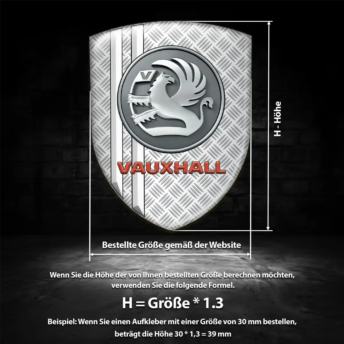 Vauxhall 3D Gel Aufkleber Auto Limitierte Auflage