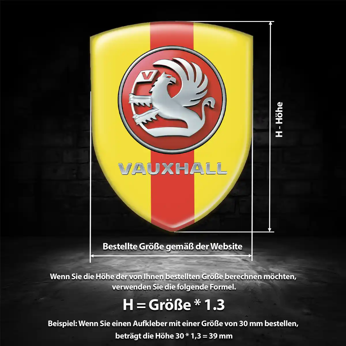 Vauxhall 3D Gel Aufkleber Auto Luxus-Edition
