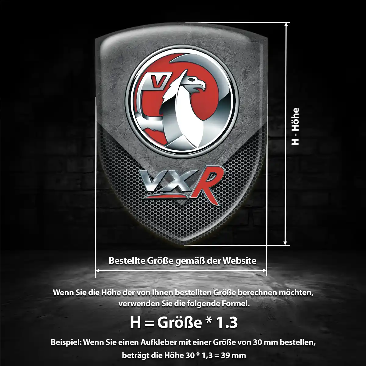 Vauxhall 3D Gel Aufkleber Auto Markenedition