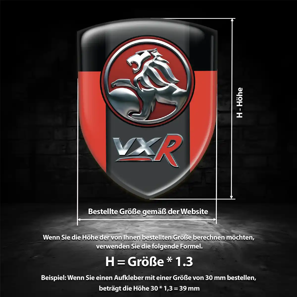 Vauxhall 3D Gel Aufkleber Auto Modernes Design