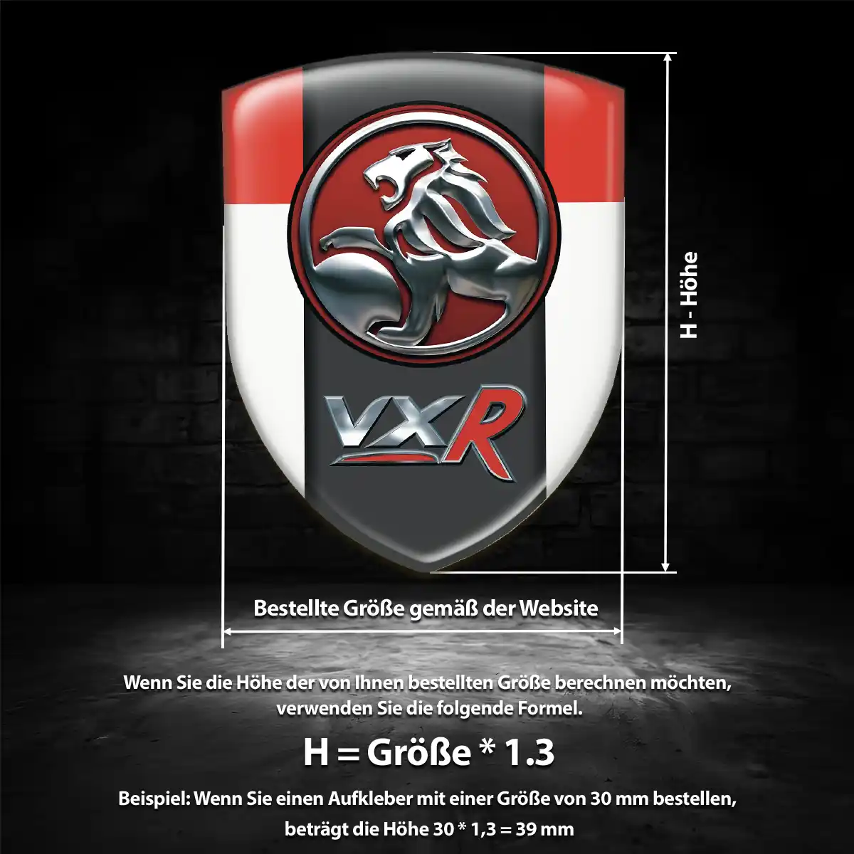 Vauxhall 3D Gel Aufkleber Auto Premiumqualität
