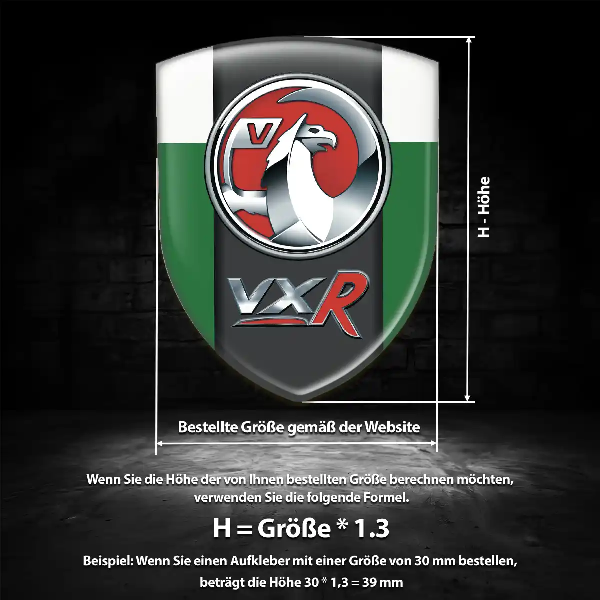 Vauxhall 3D Gel Aufkleber Auto Tuningfahrzeug