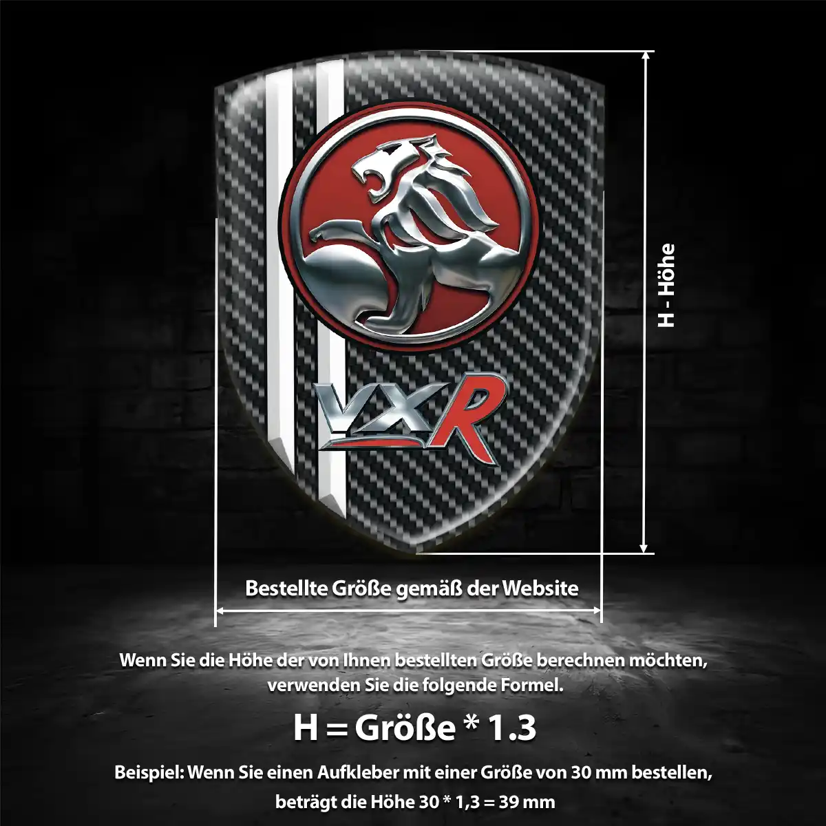 Vauxhall 3D Gel Aufkleber Emblem Ausdrucksstarkes Design