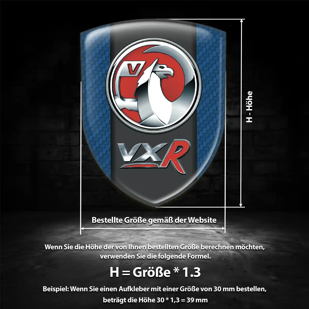Vauxhall 3D Gel Aufkleber Emblem Auto Edles Design