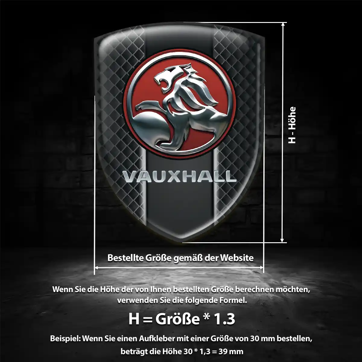 Vauxhall 3D Gel Aufkleber Emblem Auto Hohe Qualität
