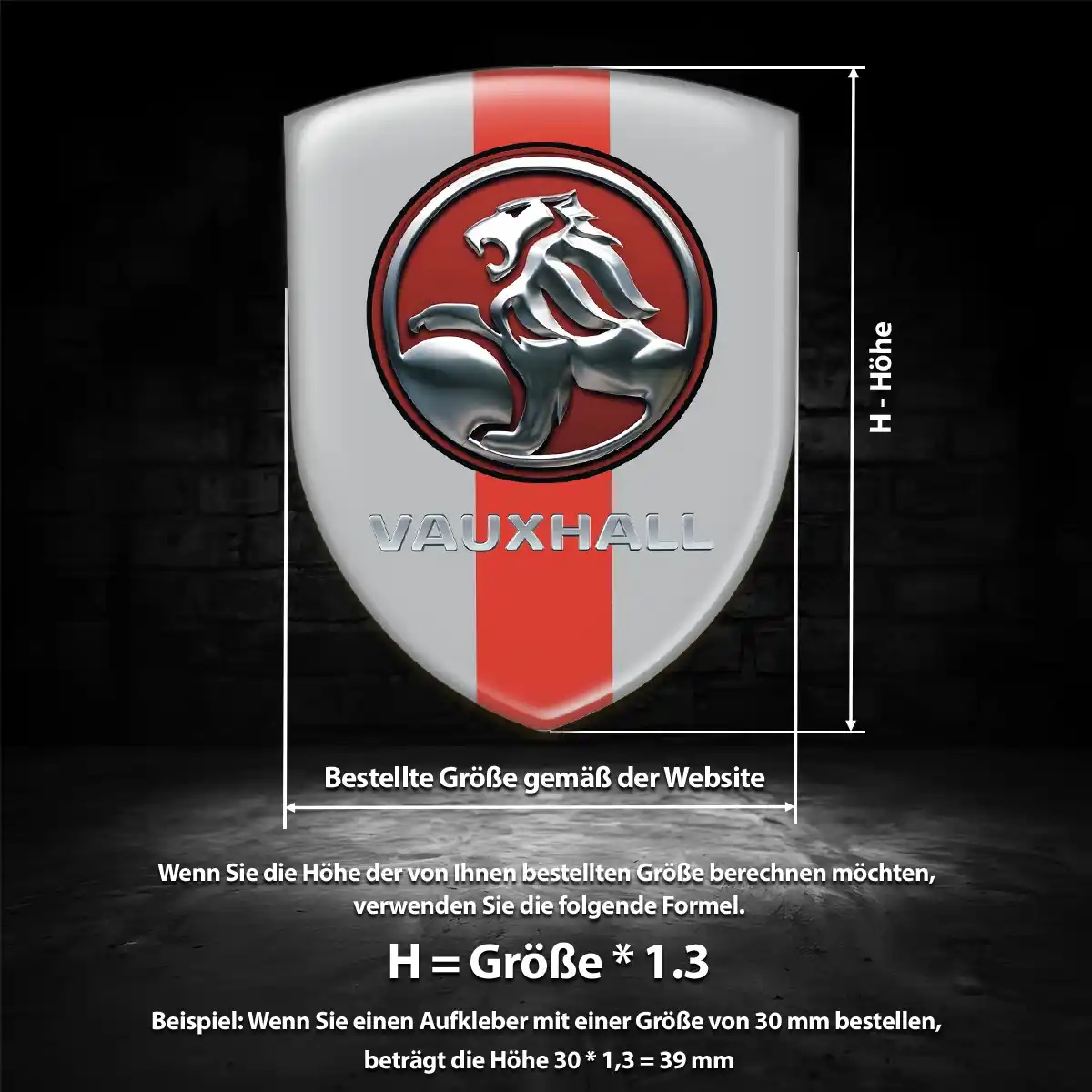 Vauxhall 3D Gel Aufkleber Emblem Auto Limitierte Auflage