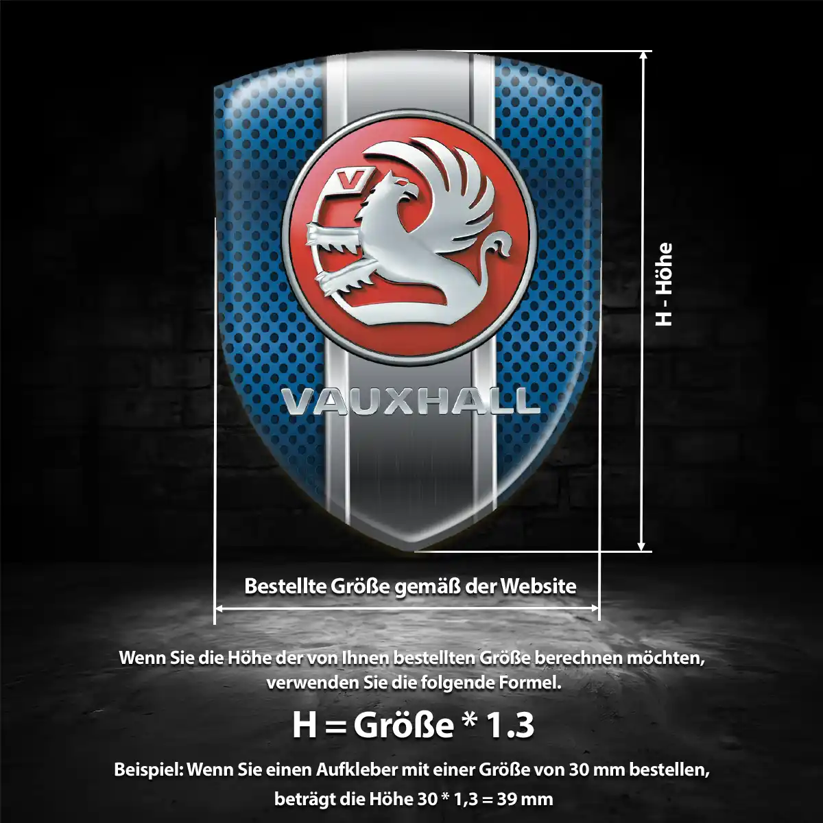 Vauxhall 3D Gel Aufkleber Emblem Auto Markenedition