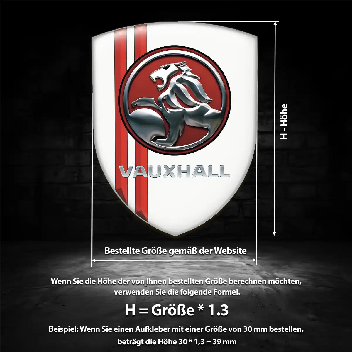 Vauxhall 3D Gel Aufkleber Emblem Auto Stilvolles Design