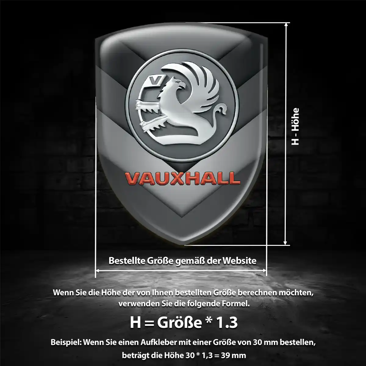 Vauxhall 3D Gel Aufkleber Emblem Auto Tuningfahrzeug