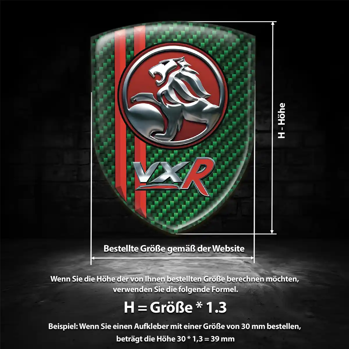 Vauxhall 3D Gel Aufkleber Emblem Exterieurdesign