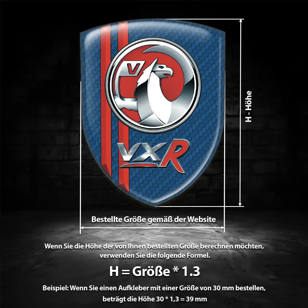 Vauxhall 3D Gel Aufkleber Emblem Limitierte Auflage