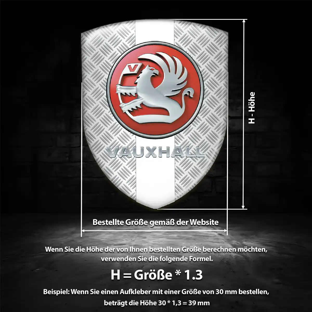 Vauxhall 3D Gel Aufkleber Emblem Markenedition
