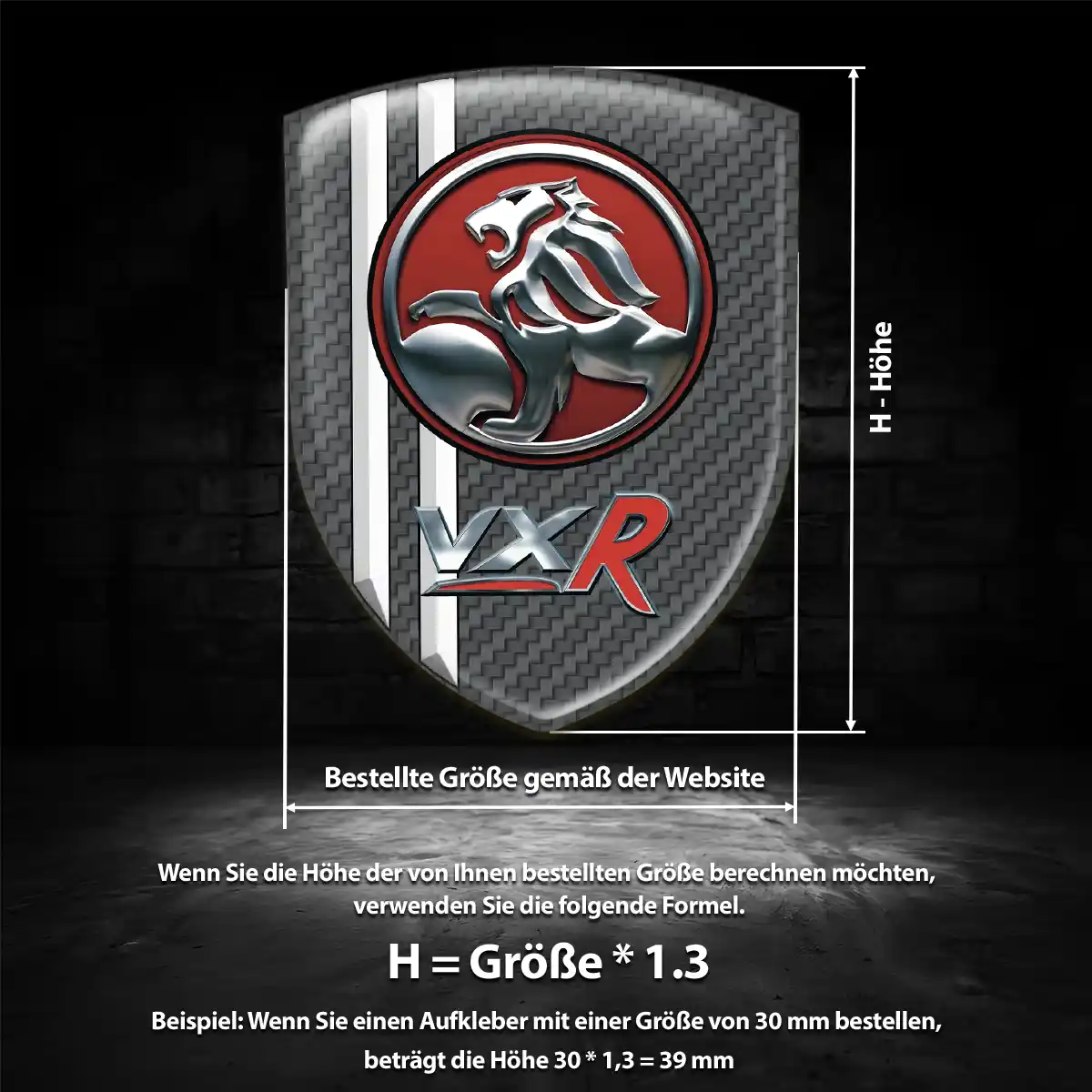 Vauxhall 3D Gel Aufkleber Emblem Modernes Design