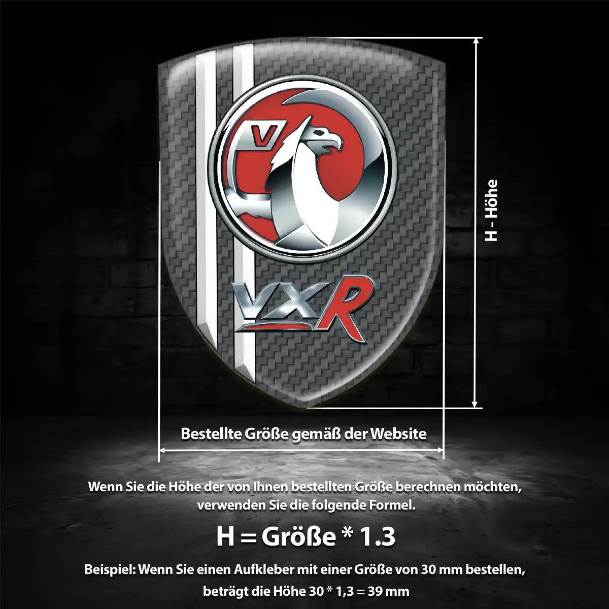 Vauxhall 3D Gel Aufkleber Emblem Stilvolles Design