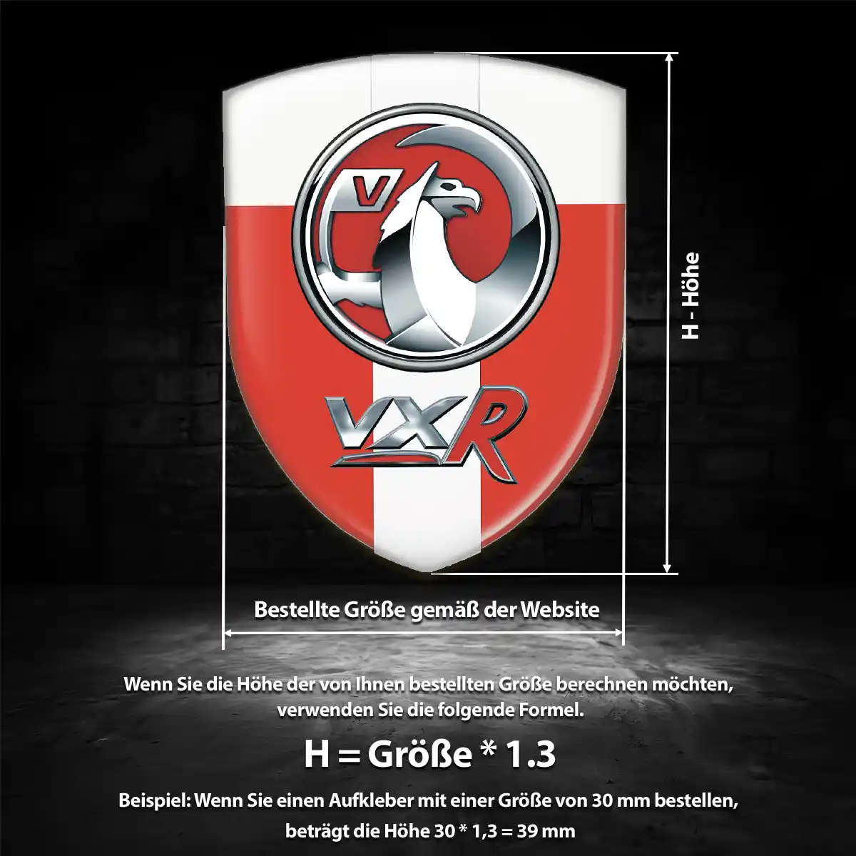 Vauxhall 3D Gel Aufkleber Emblem Tuningfahrzeug